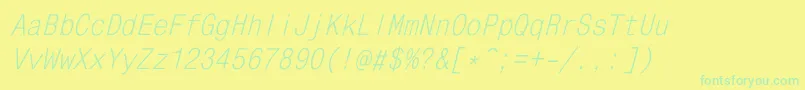 Monocon1 Font – Green Fonts on Yellow Background