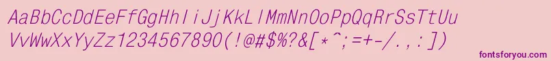 Monocon1 Font – Purple Fonts on Pink Background