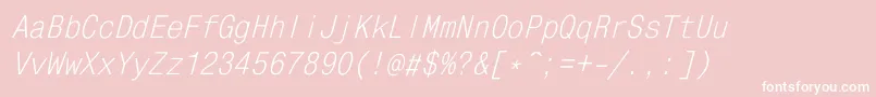 Monocon1 Font – White Fonts on Pink Background