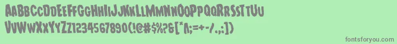 More about Youngfrankrotate Font Youngfrankrotate Font – Gray Fonts on Green Background
