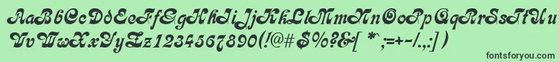 FleetwoodRegular Font – Black Fonts on Green Background