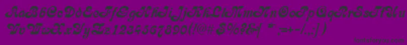 FleetwoodRegular-Schriftart – Schwarze Schriften auf violettem Hintergrund