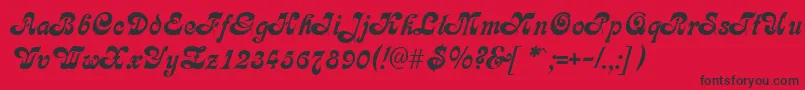 FleetwoodRegular Font – Black Fonts on Red Background