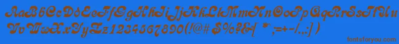 FleetwoodRegular Font – Brown Fonts on Blue Background