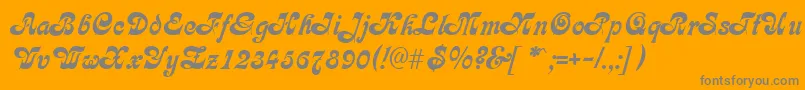 FleetwoodRegular Font – Gray Fonts on Orange Background