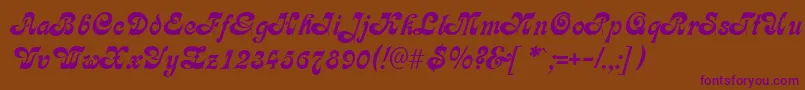 FleetwoodRegular Font – Purple Fonts on Brown Background