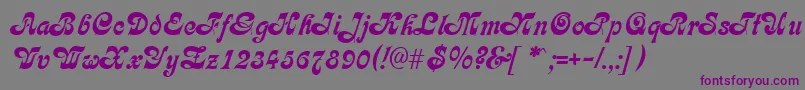 FleetwoodRegular Font – Purple Fonts on Gray Background