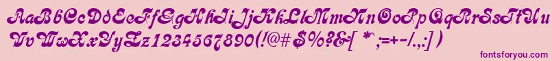 FleetwoodRegular Font – Purple Fonts on Pink Background