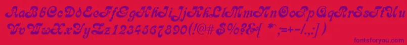 FleetwoodRegular Font – Purple Fonts on Red Background