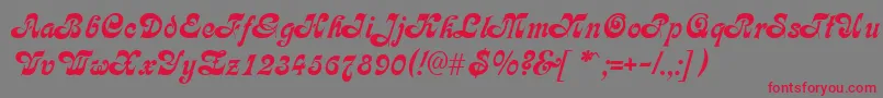 FleetwoodRegular Font – Red Fonts on Gray Background