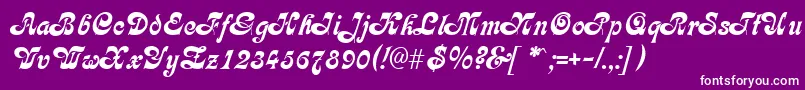 FleetwoodRegular Font – White Fonts on Purple Background