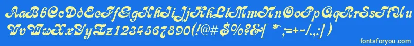 FleetwoodRegular Font – Yellow Fonts on Blue Background