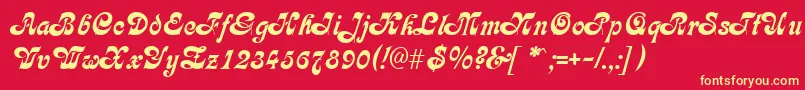 FleetwoodRegular Font – Yellow Fonts on Red Background