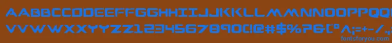 Wareagleb Font – Blue Fonts on Brown Background