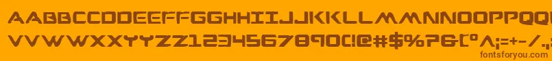 Wareagleb-Schriftart – Braune Schriften auf orangefarbenem Hintergrund