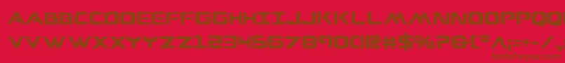 Wareagleb-fontti – ruskeat fontit punaisella taustalla