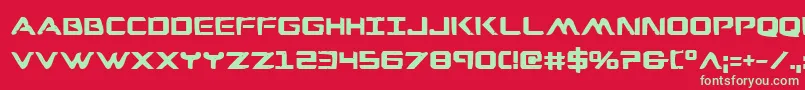 Wareagleb Font – Green Fonts on Red Background