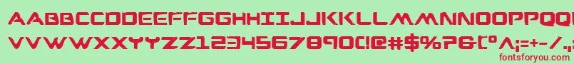 フォントWareagleb – 赤い文字の緑の背景
