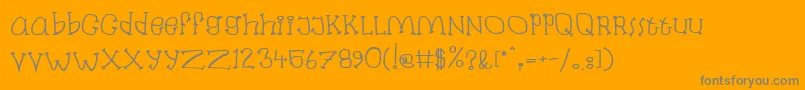 Labanb Font – Gray Fonts on Orange Background