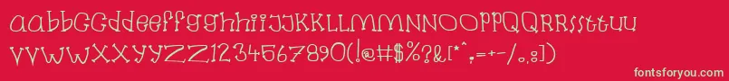 Labanb Font – Green Fonts on Red Background
