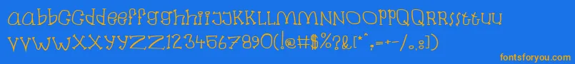 Labanb Font – Orange Fonts on Blue Background