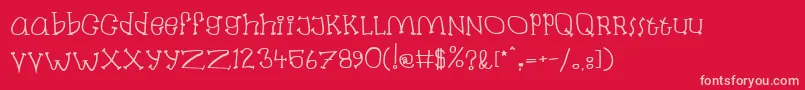 Labanb Font – Pink Fonts on Red Background
