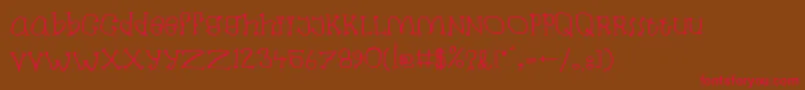 Labanb Font – Red Fonts on Brown Background