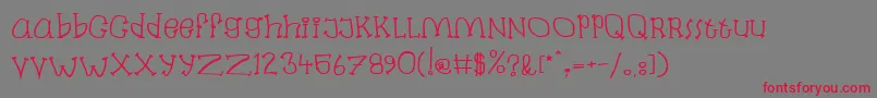 フォントLabanb – 赤い文字の灰色の背景