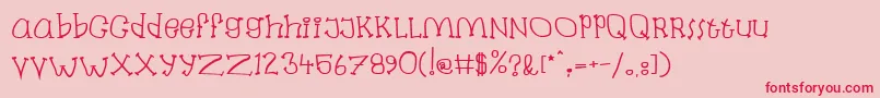 Labanb-Schriftart – Rote Schriften auf rosa Hintergrund
