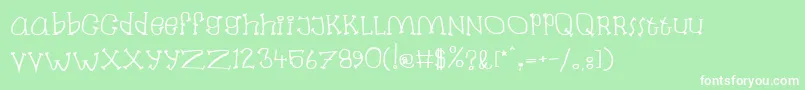Labanb Font – White Fonts on Green Background