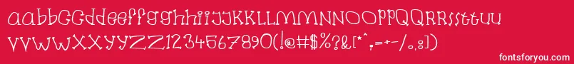 Labanb Font – White Fonts on Red Background