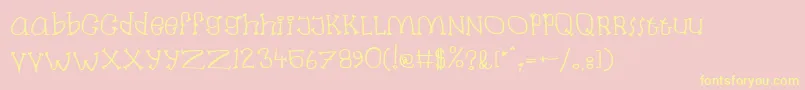 Labanb Font – Yellow Fonts on Pink Background
