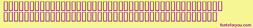 BarnettDevice Font – Purple Fonts on Yellow Background