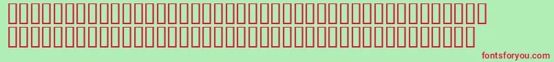 BarnettDevice Font – Red Fonts on Green Background