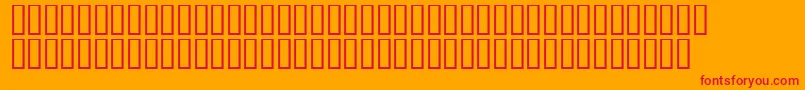 BarnettDevice Font – Red Fonts on Orange Background