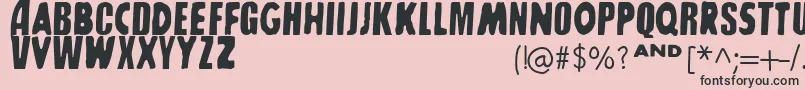 SharkboyLavagirl-fontti – mustat fontit vaaleanpunaisella taustalla