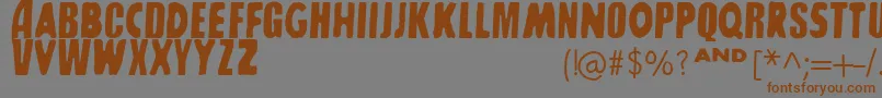 SharkboyLavagirl Font – Brown Fonts on Gray Background