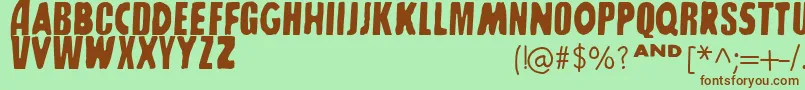 SharkboyLavagirl Font – Brown Fonts on Green Background