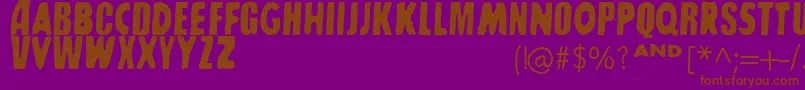 SharkboyLavagirl-fontti – ruskeat fontit violetilla taustalla