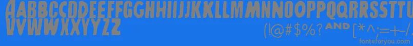 SharkboyLavagirl-Schriftart – Graue Schriften auf blauem Hintergrund