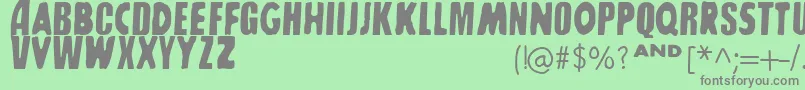 SharkboyLavagirl Font – Gray Fonts on Green Background