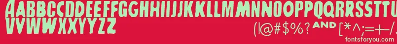 SharkboyLavagirl Font – Green Fonts on Red Background
