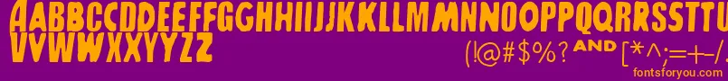 Шрифт SharkboyLavagirl – оранжевые шрифты на фиолетовом фоне