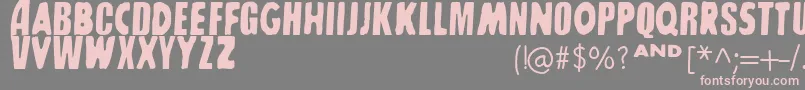 SharkboyLavagirl-fontti – vaaleanpunaiset fontit harmaalla taustalla