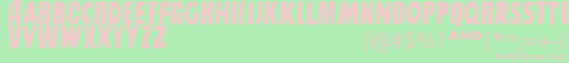 SharkboyLavagirl-fontti – vaaleanpunaiset fontit vihreällä taustalla