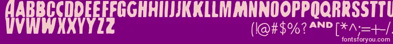 SharkboyLavagirl Font – Pink Fonts on Purple Background
