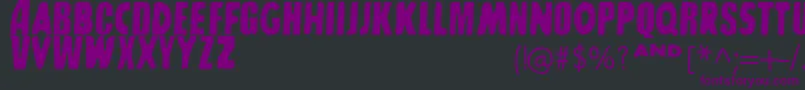 SharkboyLavagirl-Schriftart – Violette Schriften auf schwarzem Hintergrund