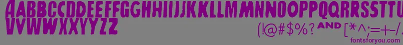 SharkboyLavagirl-Schriftart – Violette Schriften auf grauem Hintergrund