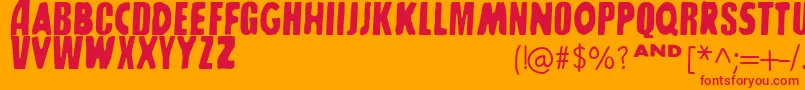 SharkboyLavagirl Font – Red Fonts on Orange Background