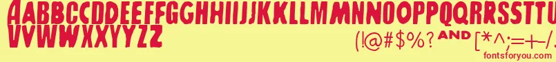 SharkboyLavagirl Font – Red Fonts on Yellow Background